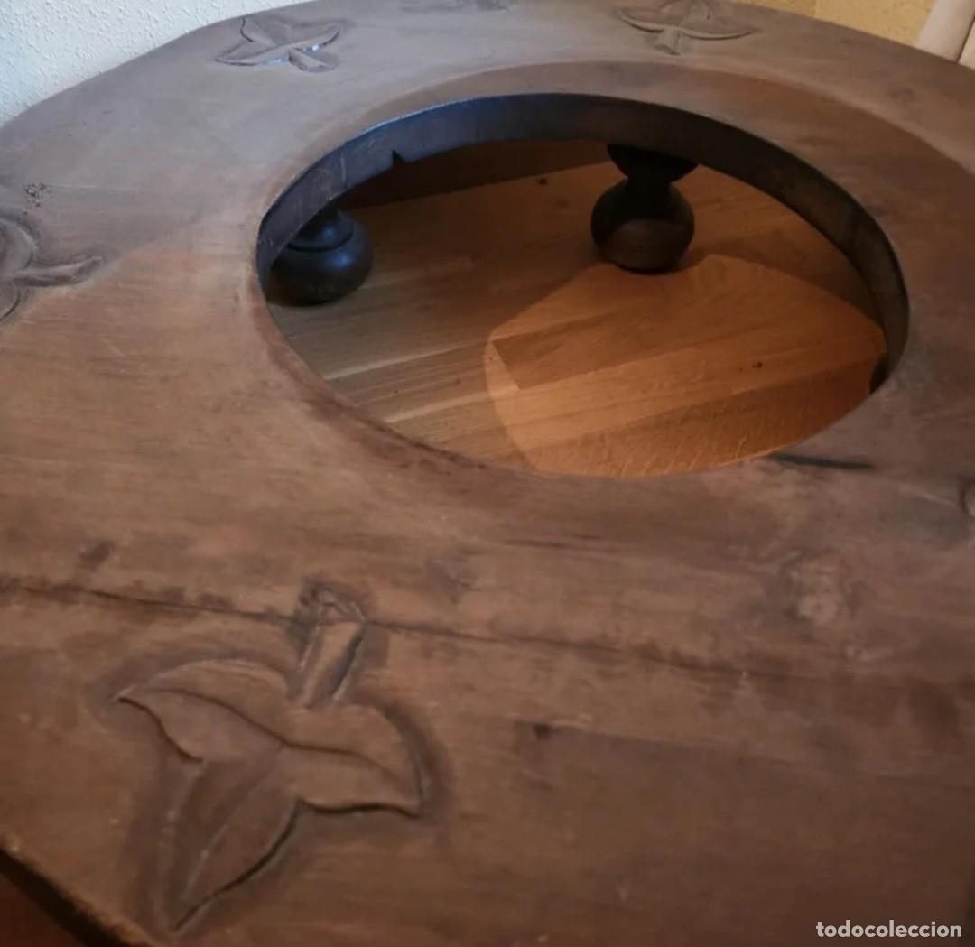 Antig&uuml;edades: Brasero centenario madera y cobre - Foto 2