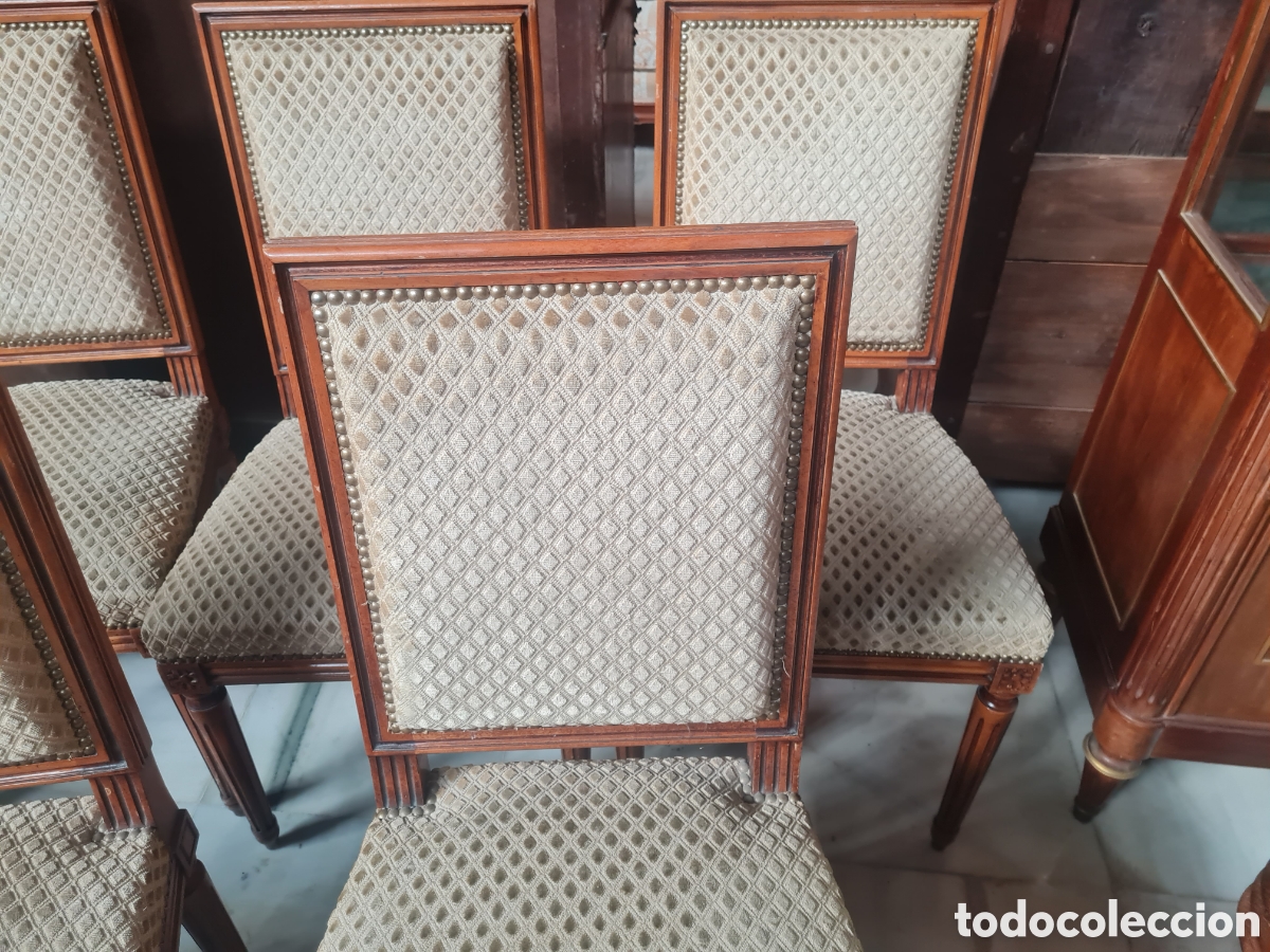 Antig&uuml;edades: Lote de 6 sillas estilo Luis 16 - Foto 4