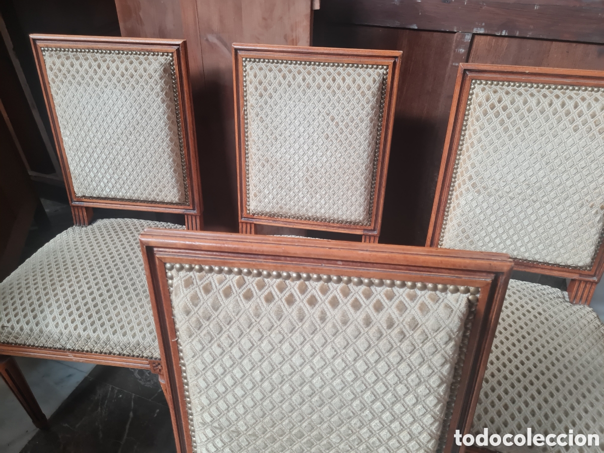Antig&uuml;edades: Lote de 6 sillas estilo Luis 16 - Foto 1