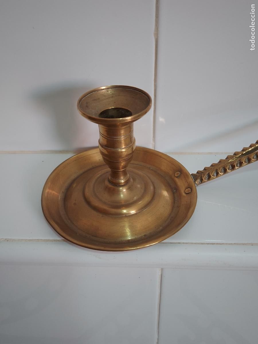 Antig&uuml;edades: Antigua palmatoria en bronce - Foto 2