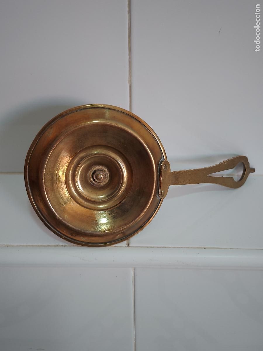 Antig&uuml;edades: Antigua palmatoria en bronce - Foto 4