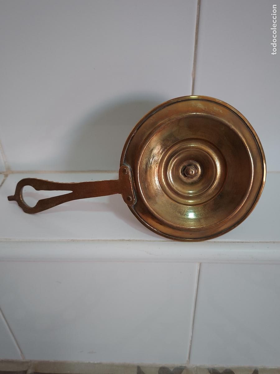 Antig&uuml;edades: Antigua palmatoria en bronce - Foto 6