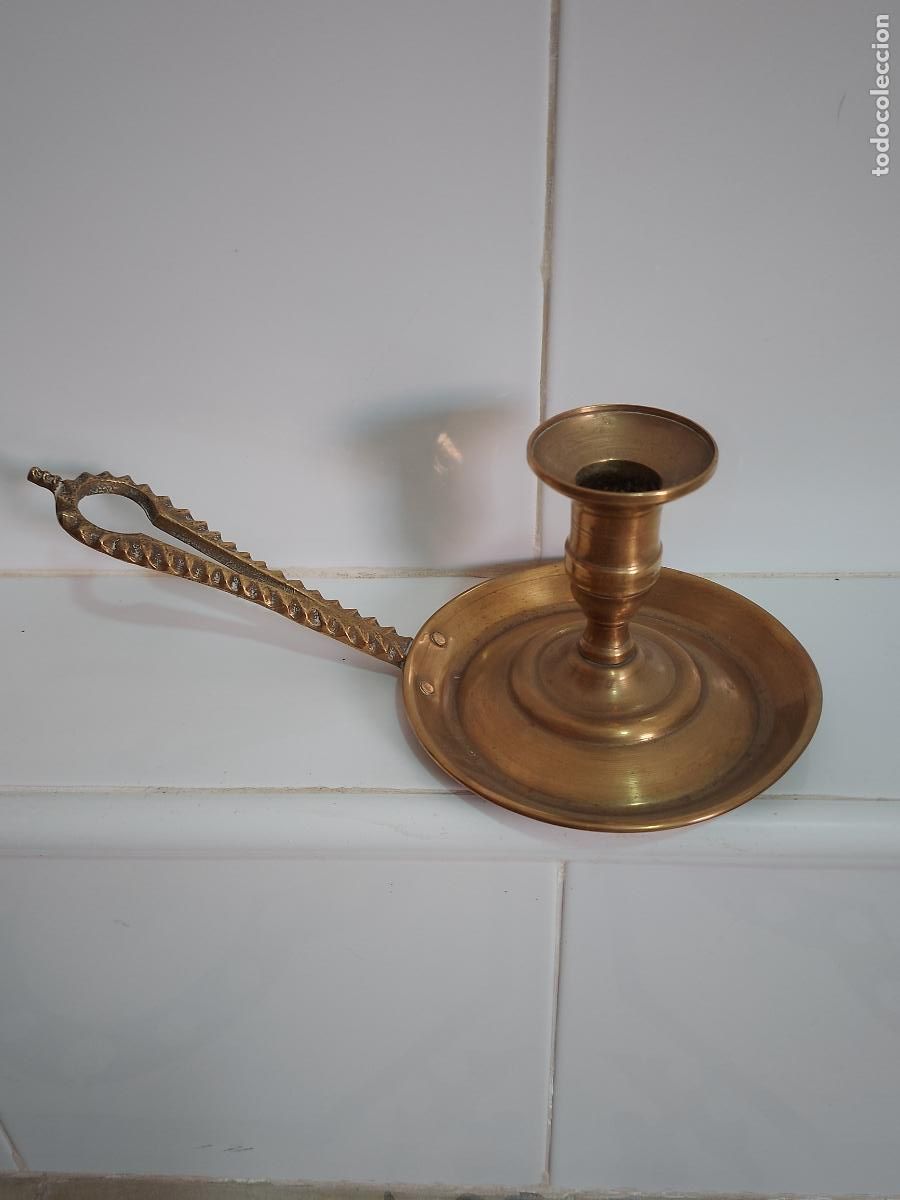 Antig&uuml;edades: Antigua palmatoria en bronce - Foto 7