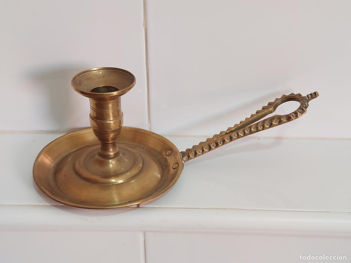 Antig&uuml;edades: Antigua palmatoria en bronce - Foto 1