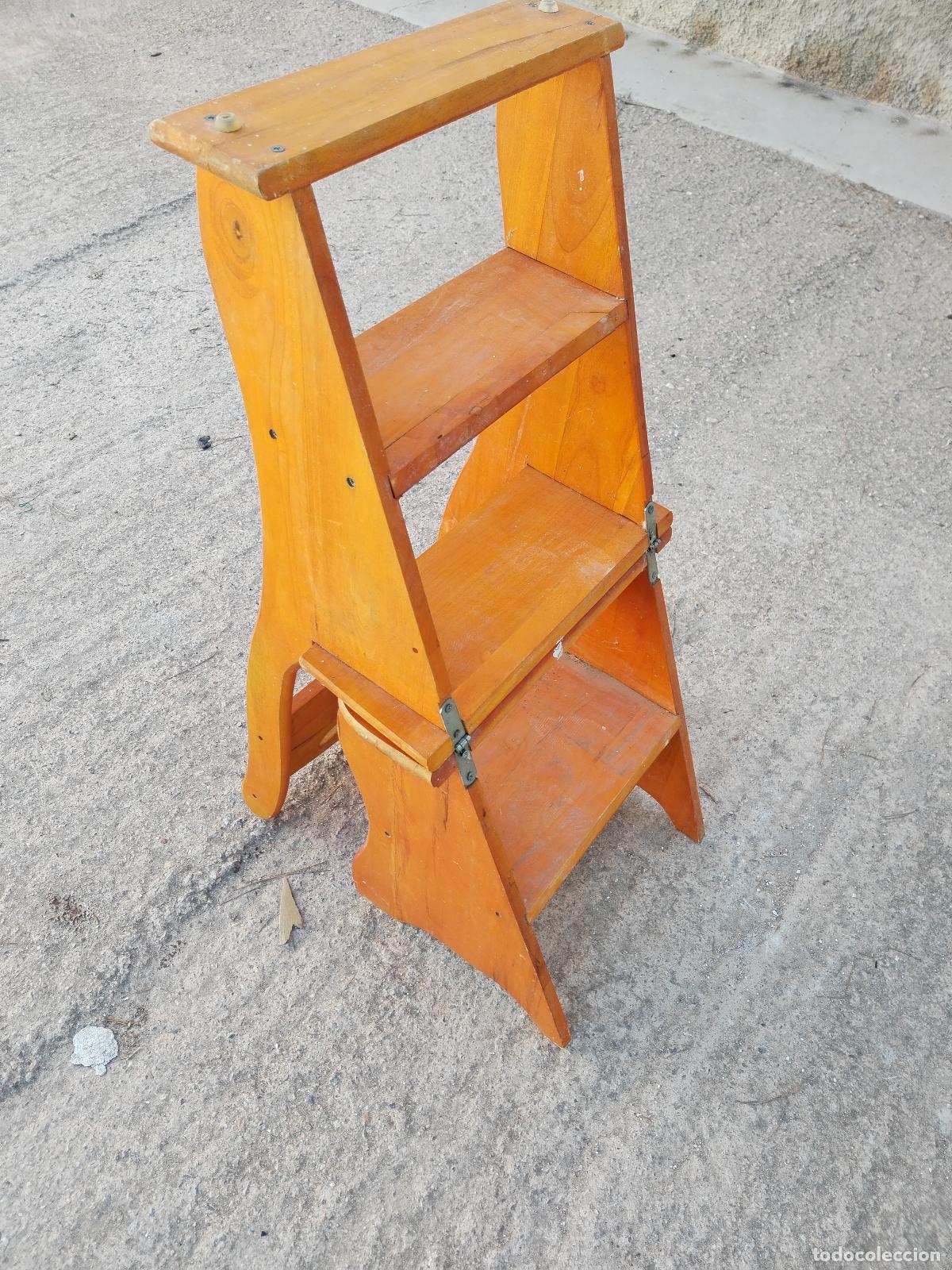 Antig&uuml;edades: silla escalera de libros - Foto 2