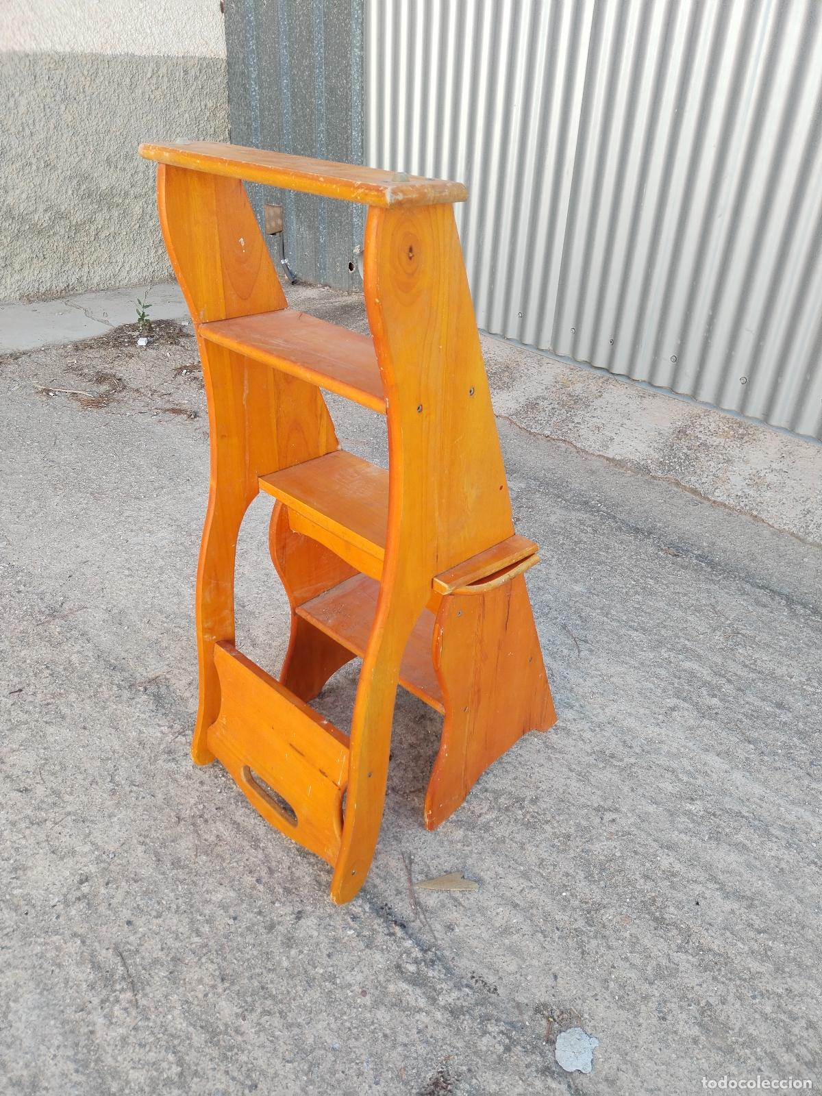 Antig&uuml;edades: silla escalera de libros - Foto 5