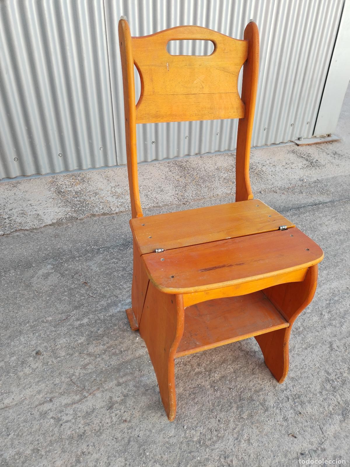 Antig&uuml;edades: silla escalera de libros - Foto 6