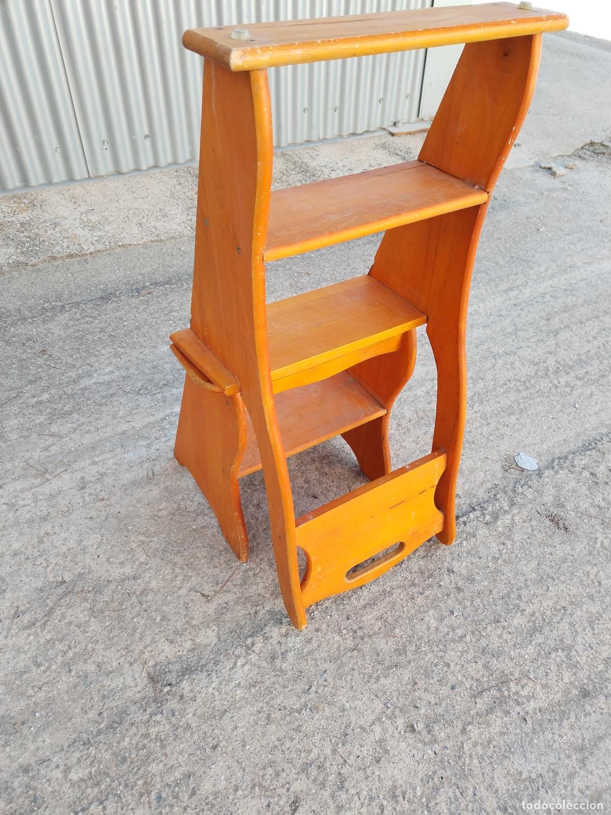 Antig&uuml;edades: silla escalera de libros - Foto 7