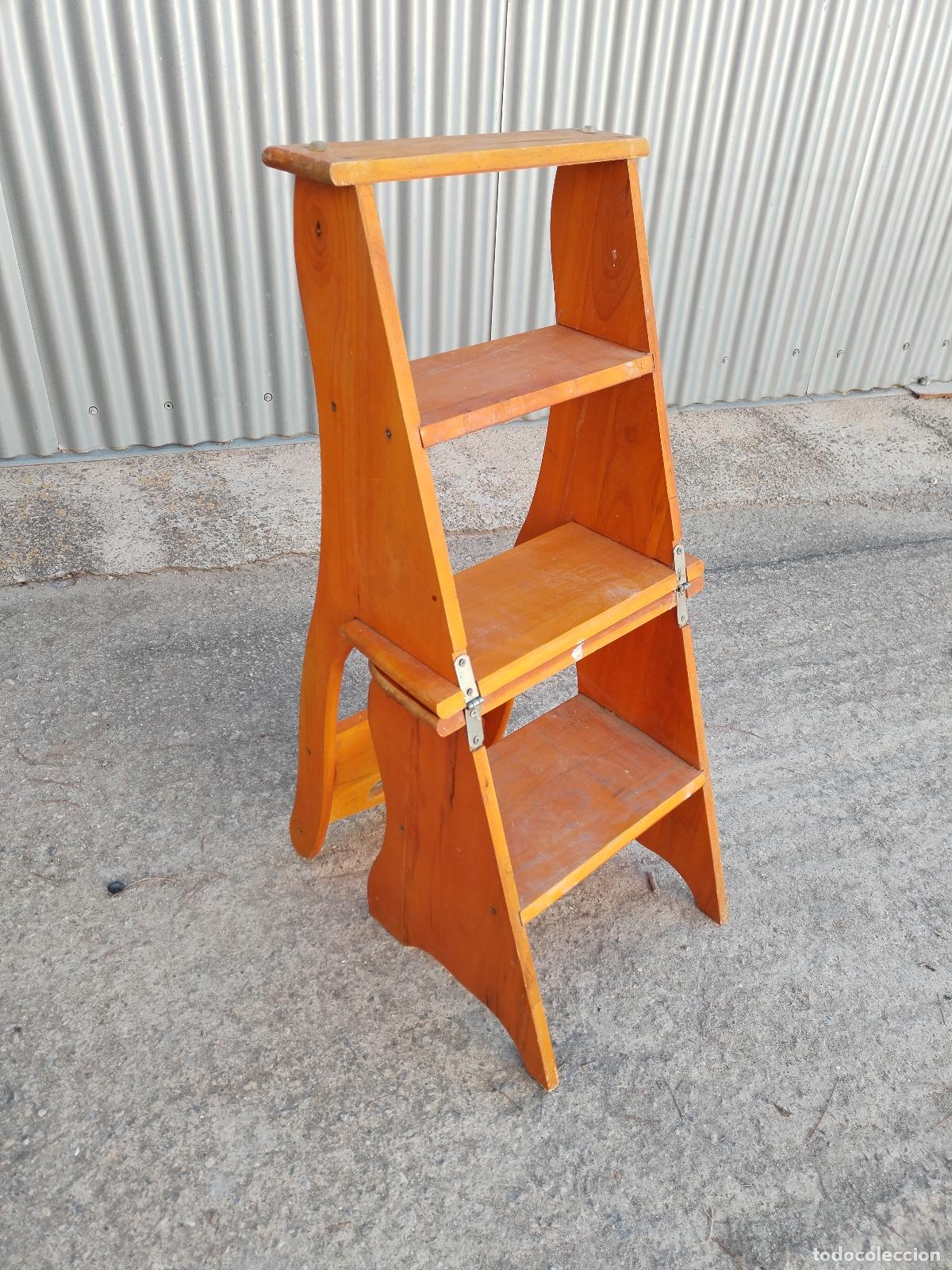 Antig&uuml;edades: silla escalera de libros - Foto 8