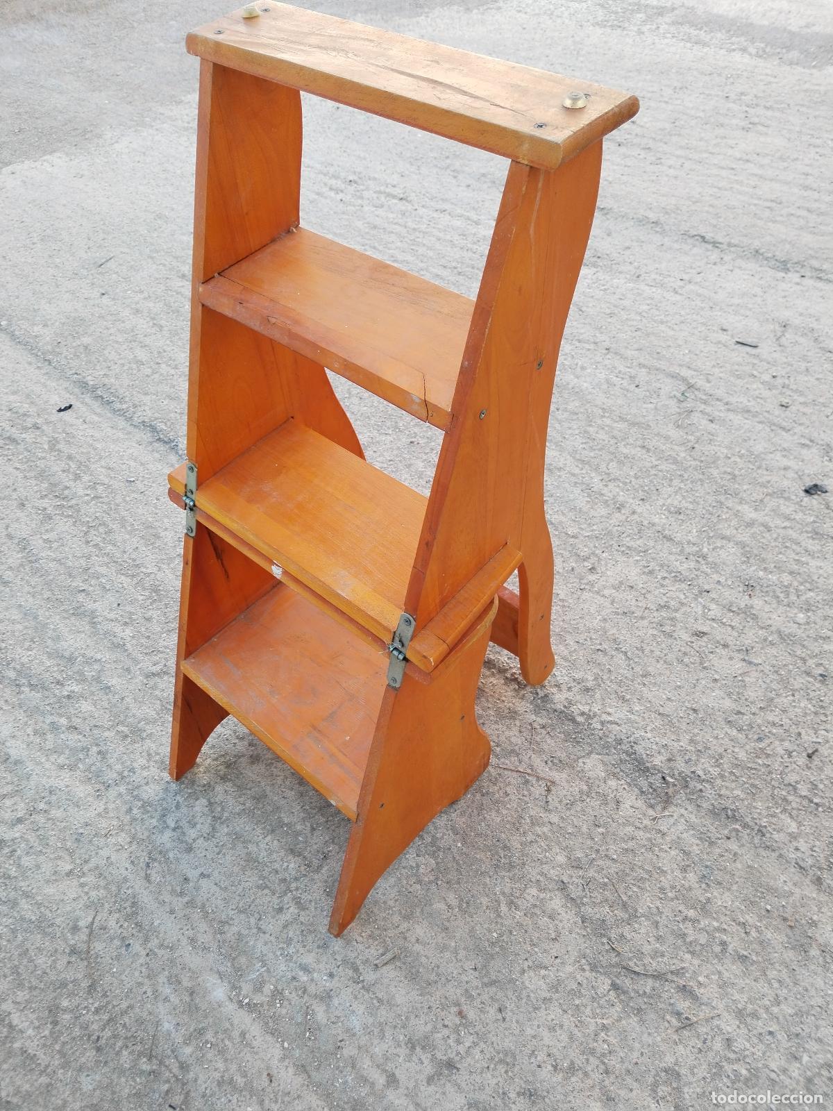 Antig&uuml;edades: silla escalera de libros - Foto 13