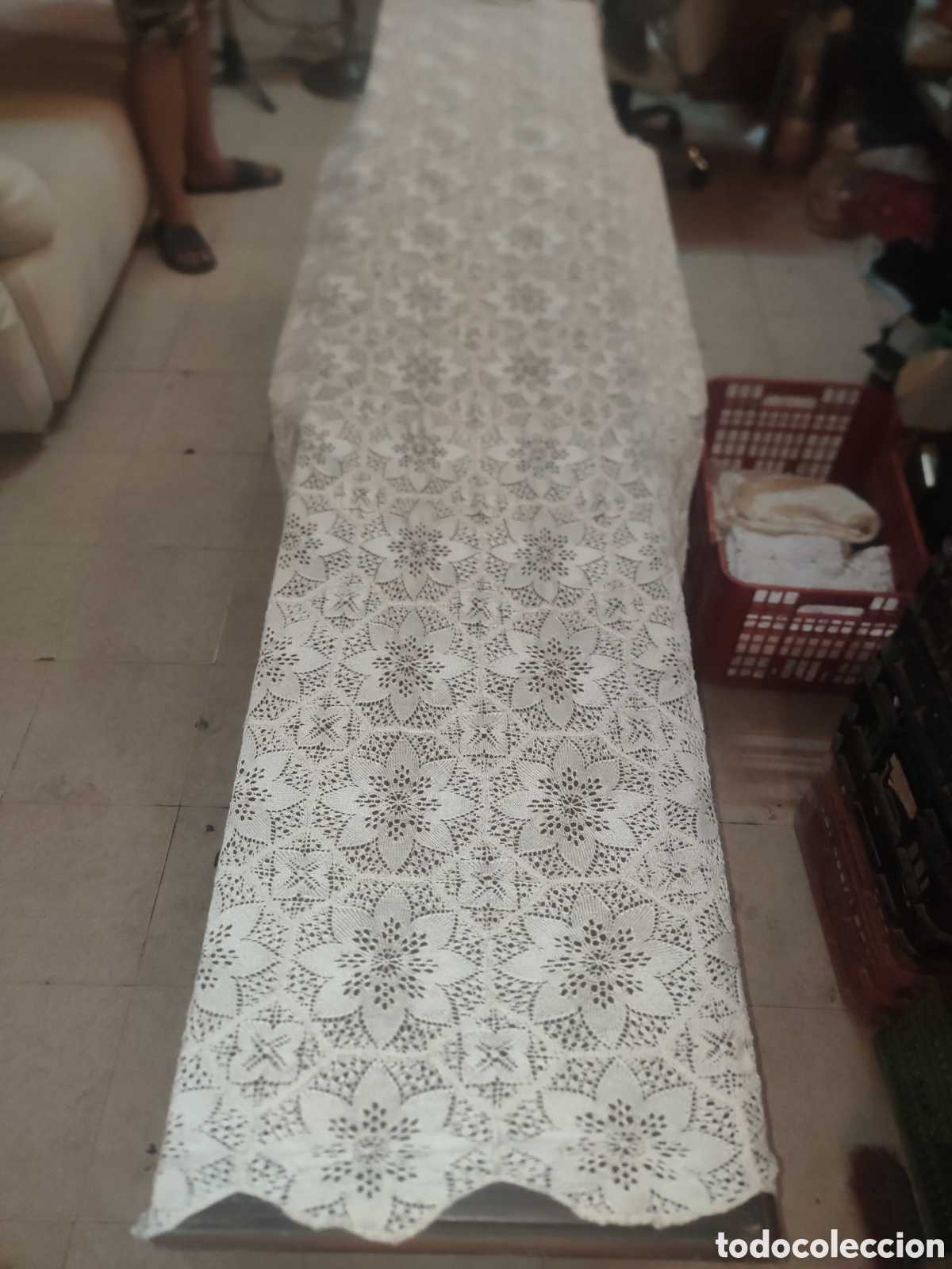 Antig&uuml;edades: Mantel para mesa ,hecho en mano - Foto 1