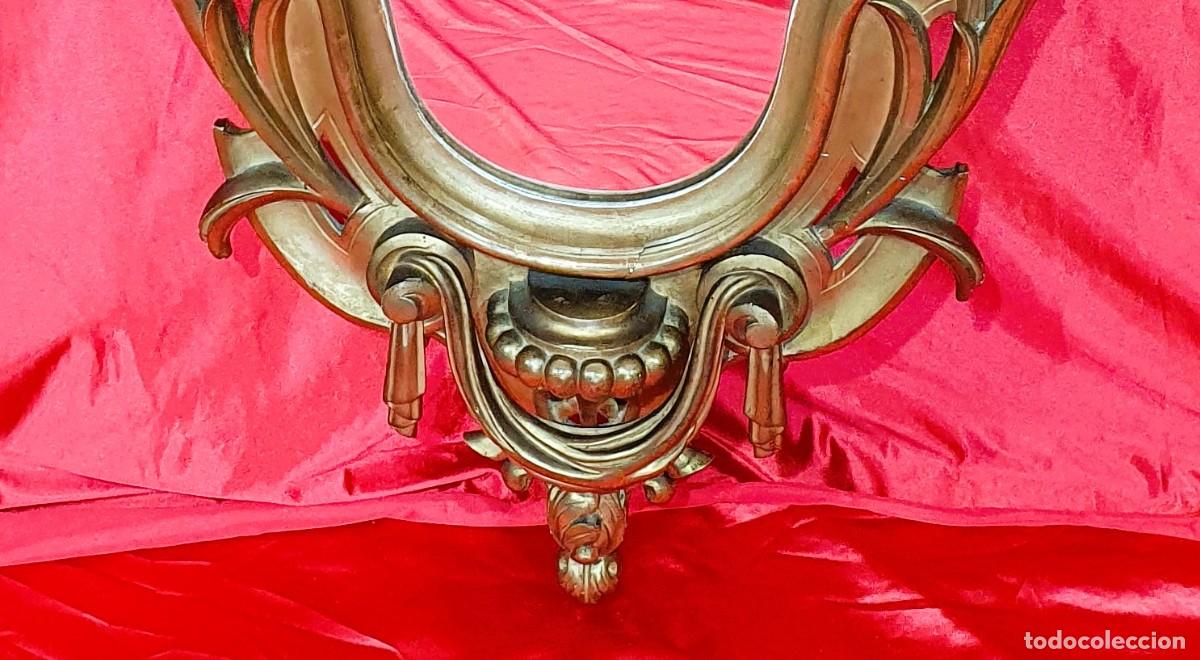 Antig&uuml;edades: Antiguo espejo de madera tallada - Foto 6