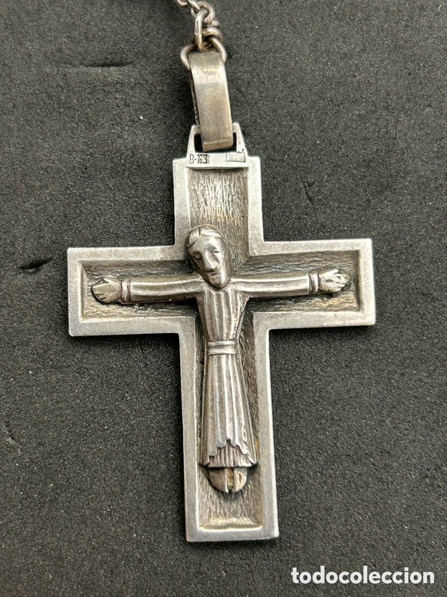 Antig&uuml;edades: Rosario de plata 46cm - Foto 2