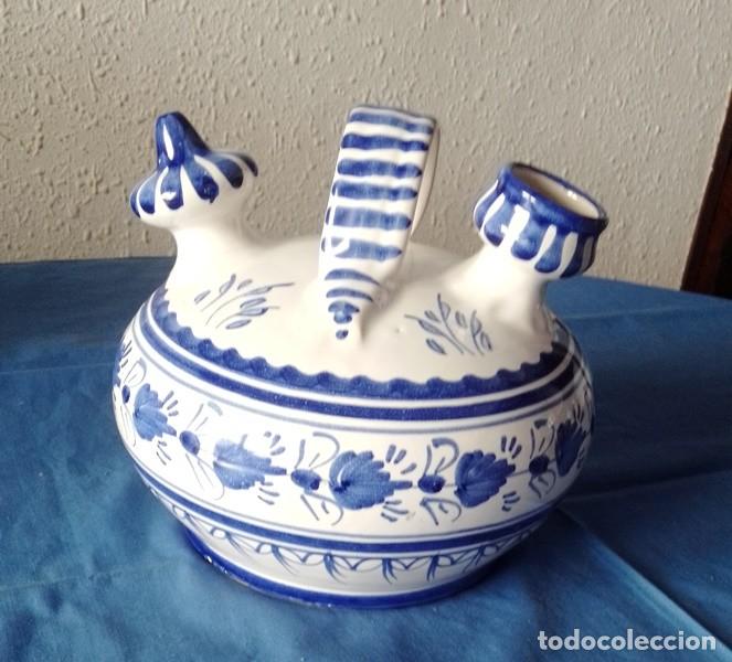 Antig&uuml;edades: Botijo barro esmaltado Talavera - Foto 1