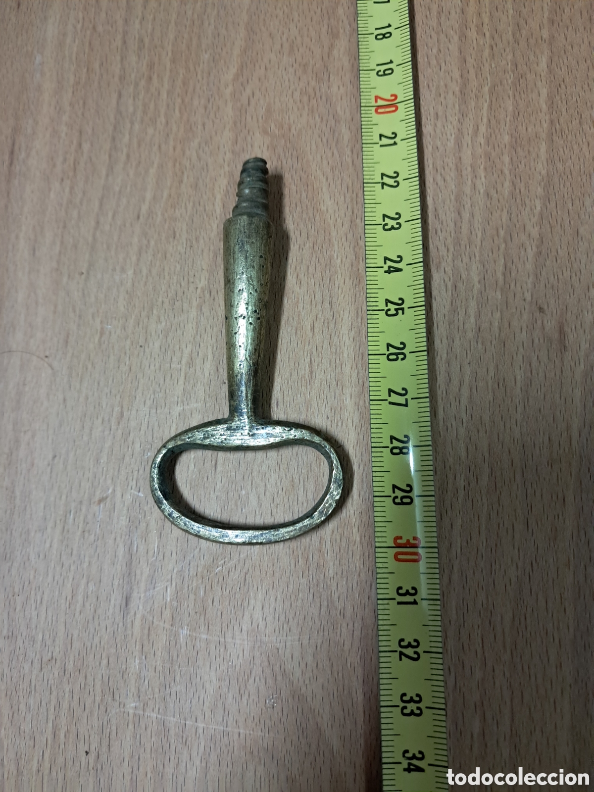 Antig&uuml;edades: Rara Llave rosca p&eacute;ndulo reloj bronce - Foto 2