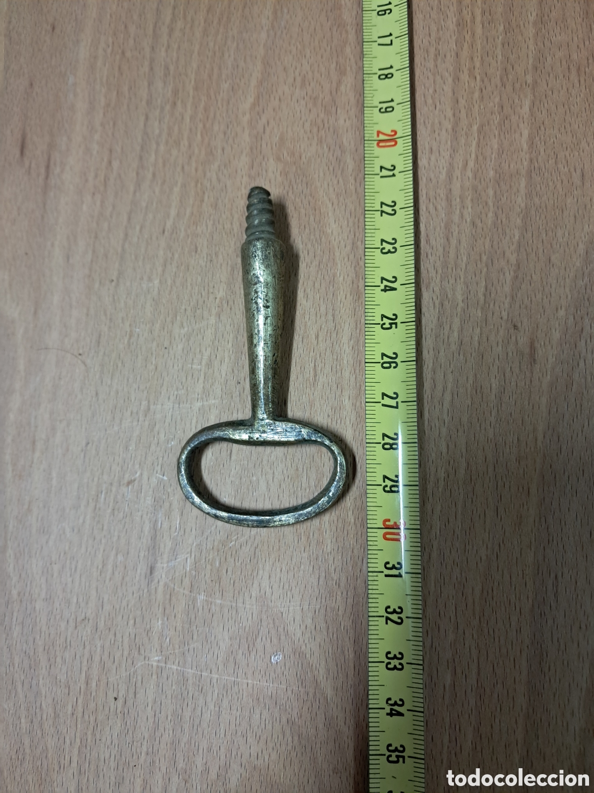 Antig&uuml;edades: Rara Llave rosca p&eacute;ndulo reloj bronce - Foto 1