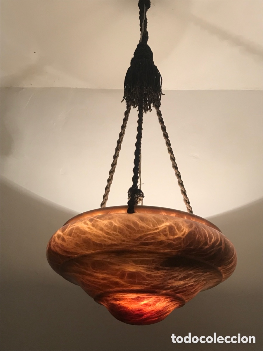 Antig&uuml;edades: Antigua l&aacute;mpara de alabastro - Foto 18
