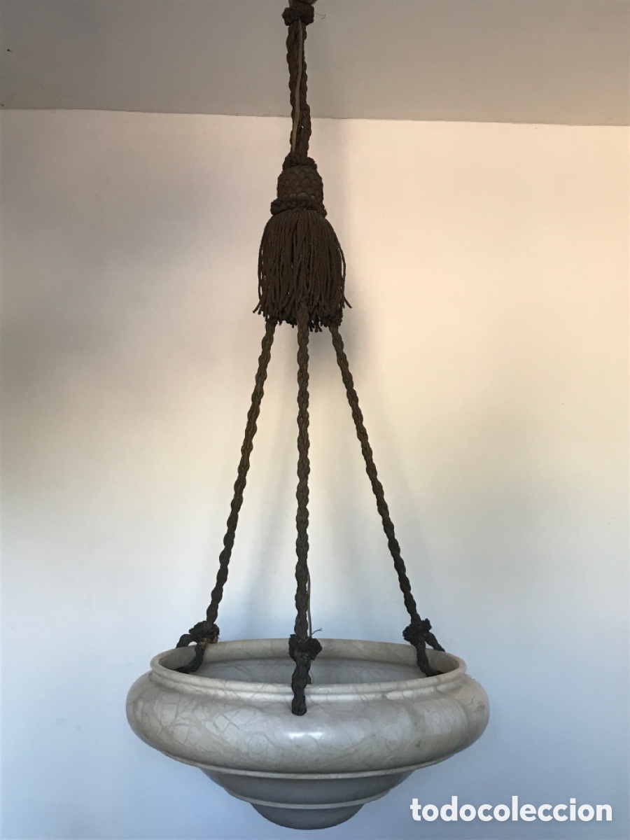 Antig&uuml;edades: Antigua l&aacute;mpara de alabastro - Foto 29