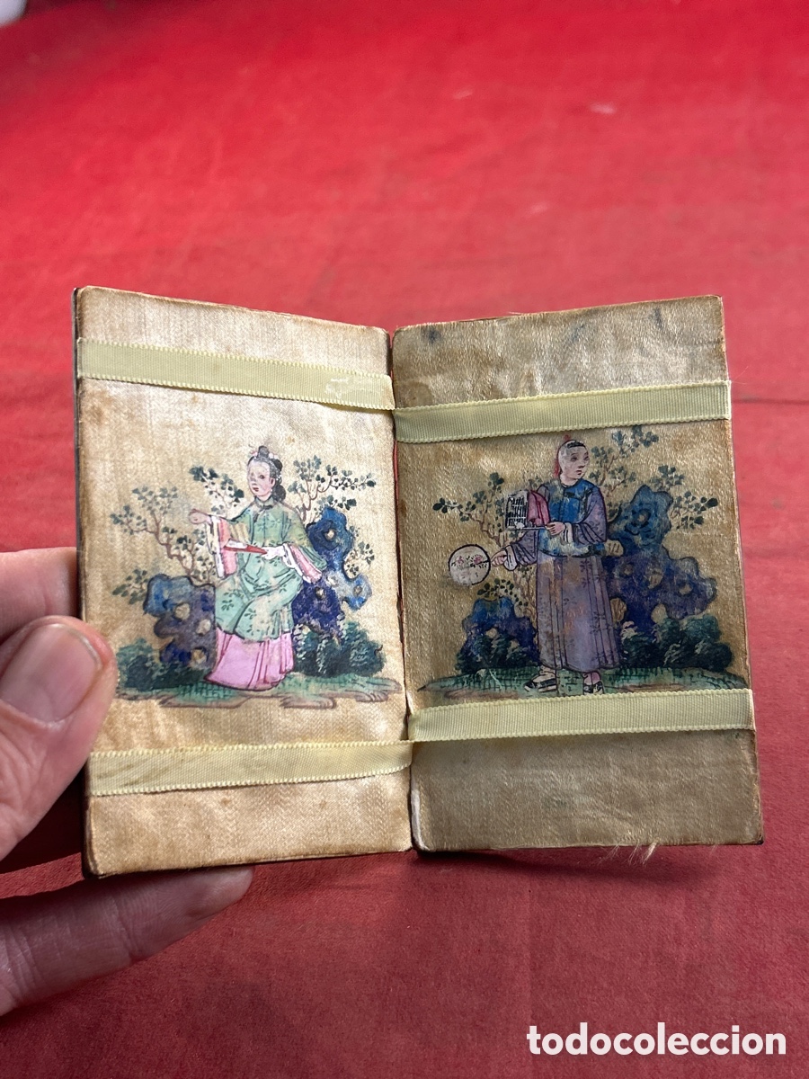 Antig&uuml;edades: TARJETERO ORIENTAL DE PLATA LABRADO Y ESMALTADO - Foto 2