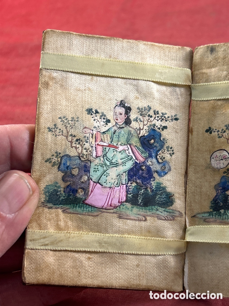 Antig&uuml;edades: TARJETERO ORIENTAL DE PLATA LABRADO Y ESMALTADO - Foto 3