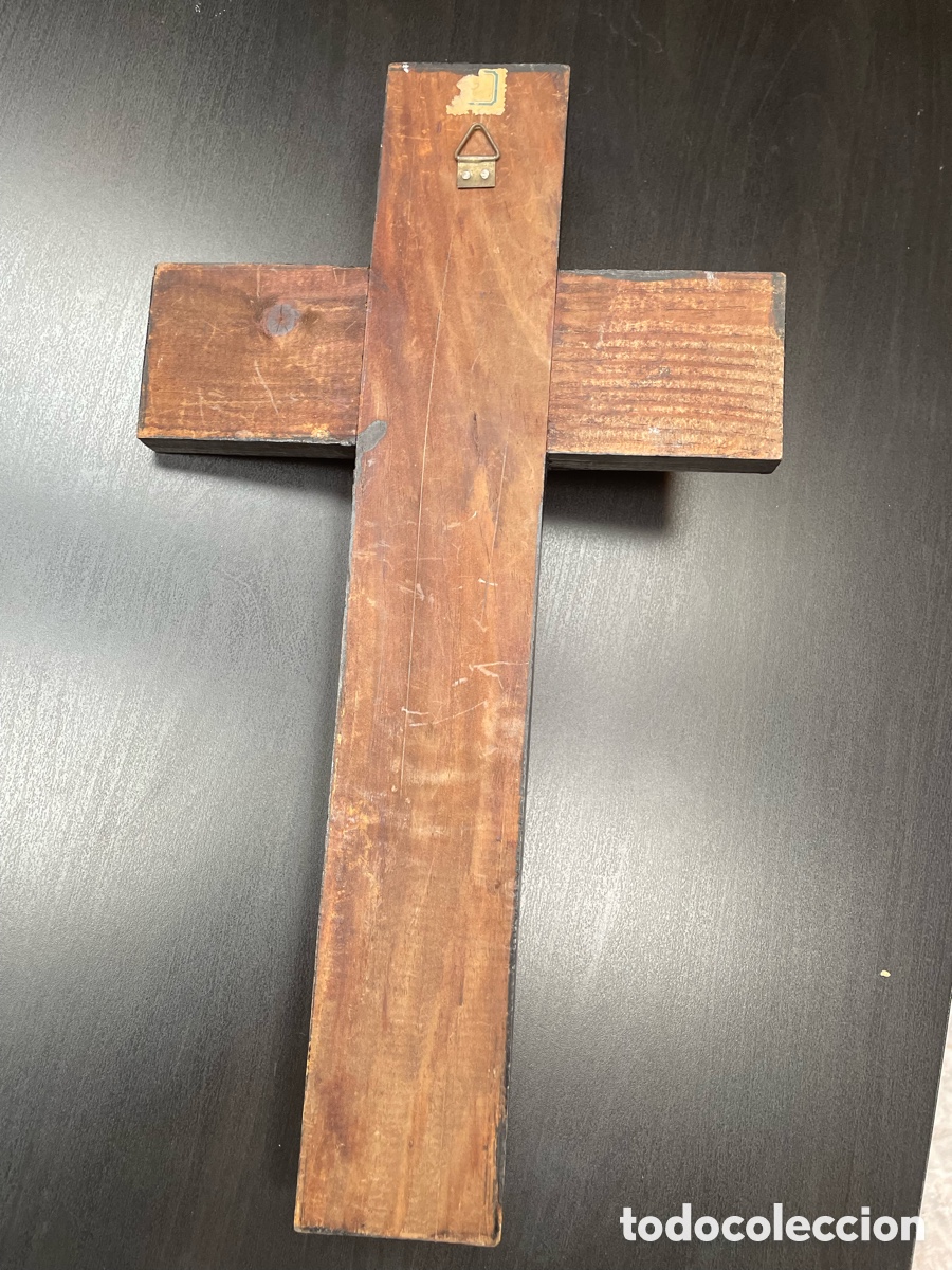 Antig&uuml;edades: Crucifijo madera y bronce - Foto 3