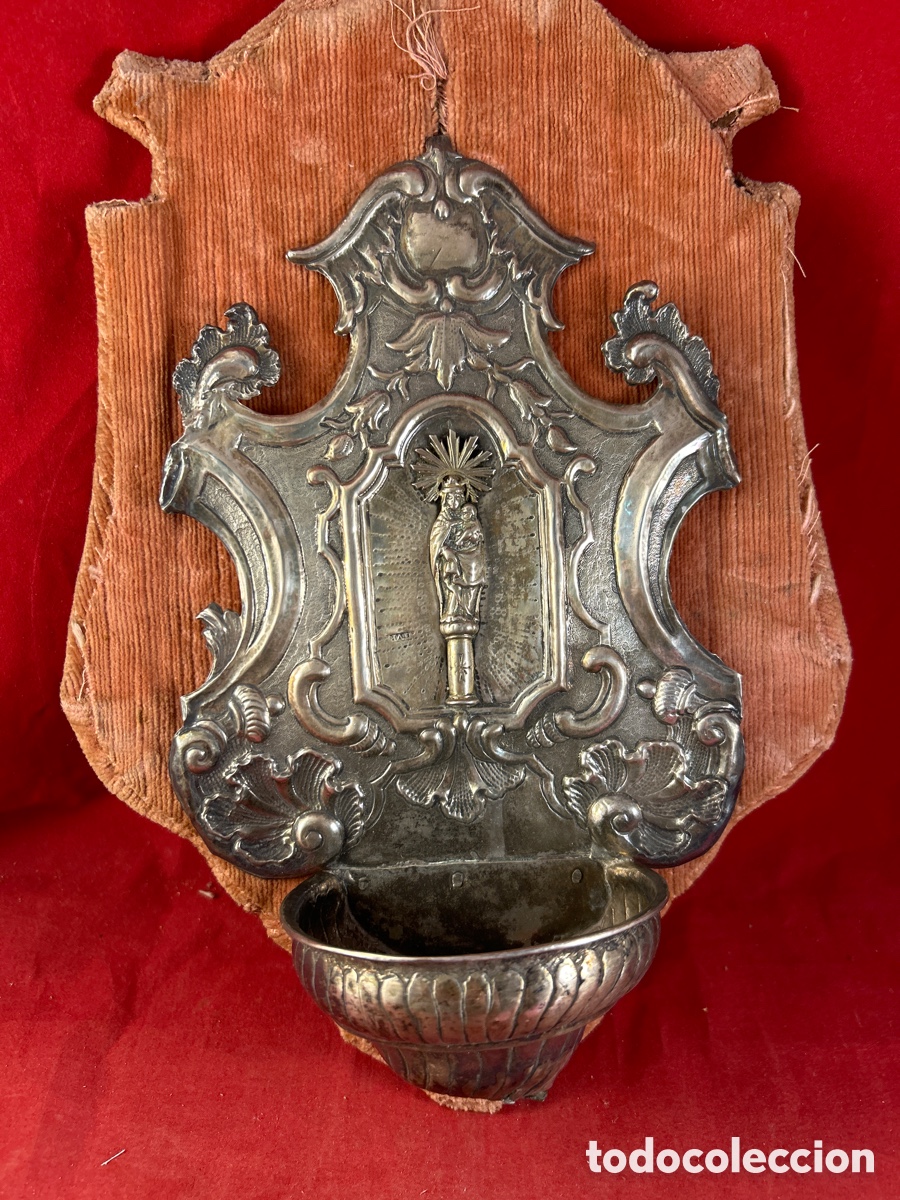 Antig&uuml;edades: ANTIGUA BENDITERA DE PLATA - Foto 2