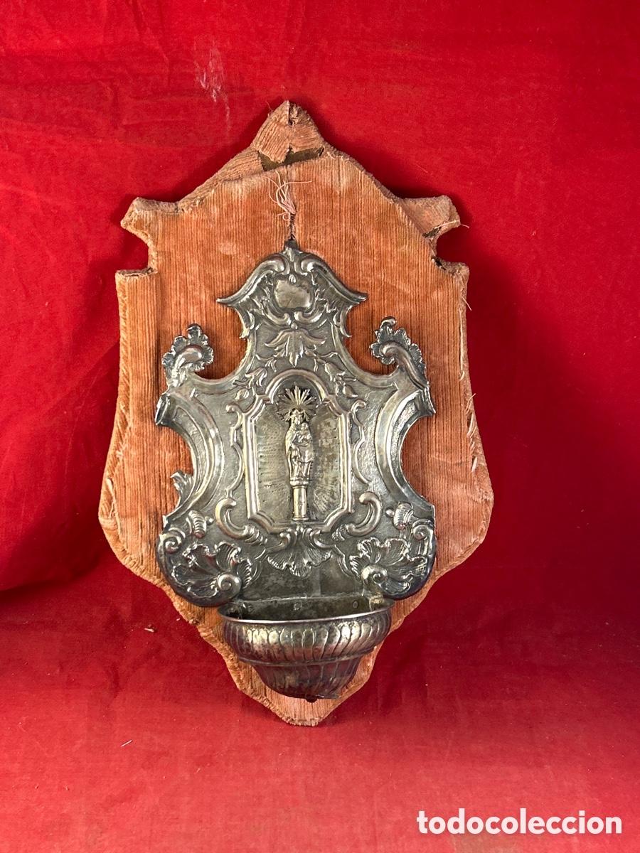 Antig&uuml;edades: ANTIGUA BENDITERA DE PLATA - Foto 1