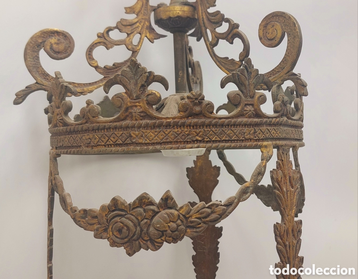 Antig&uuml;edades: ANTIGUO FAROL ISABELINO DE BRONCE - Foto 3