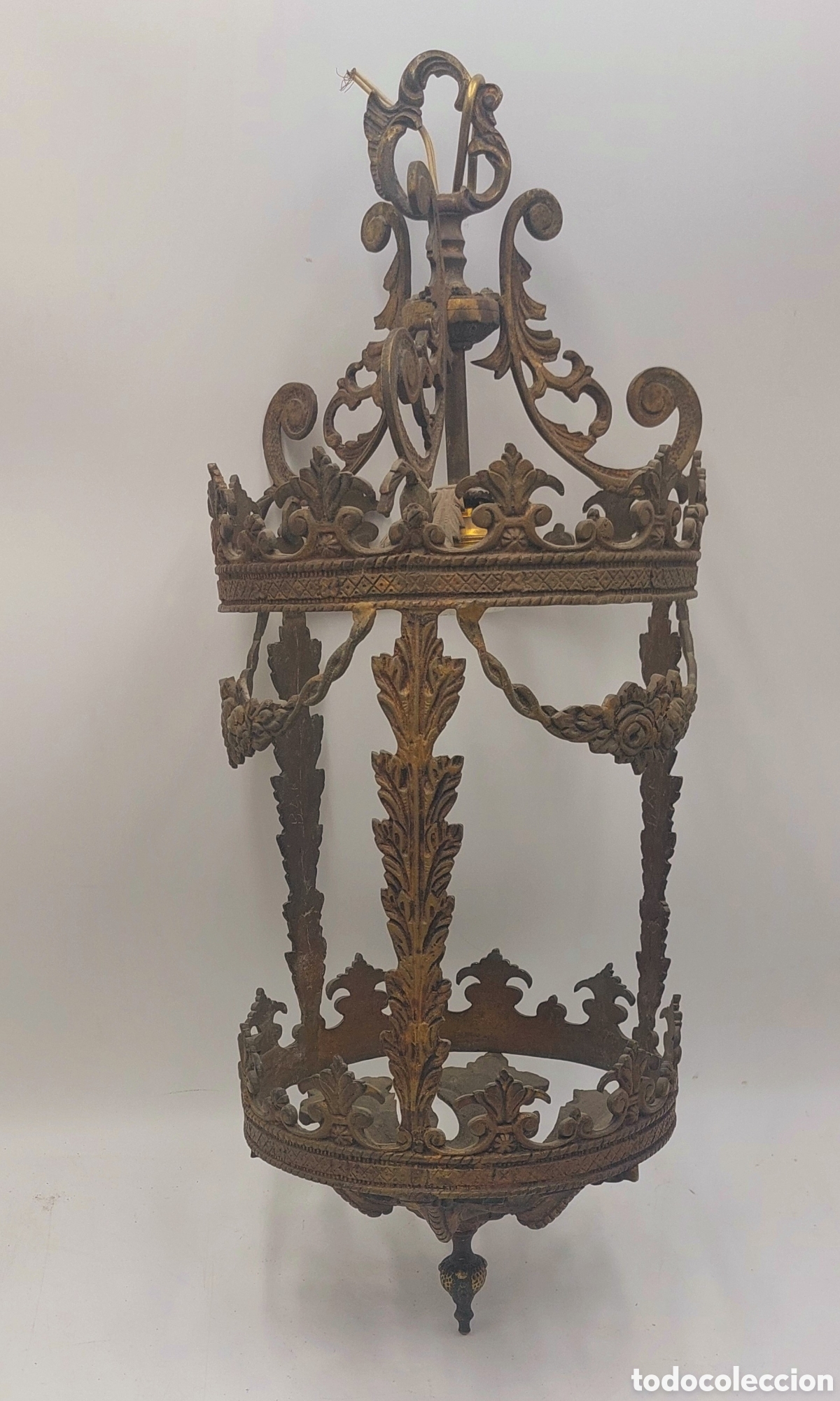 Antig&uuml;edades: ANTIGUO FAROL ISABELINO DE BRONCE - Foto 1