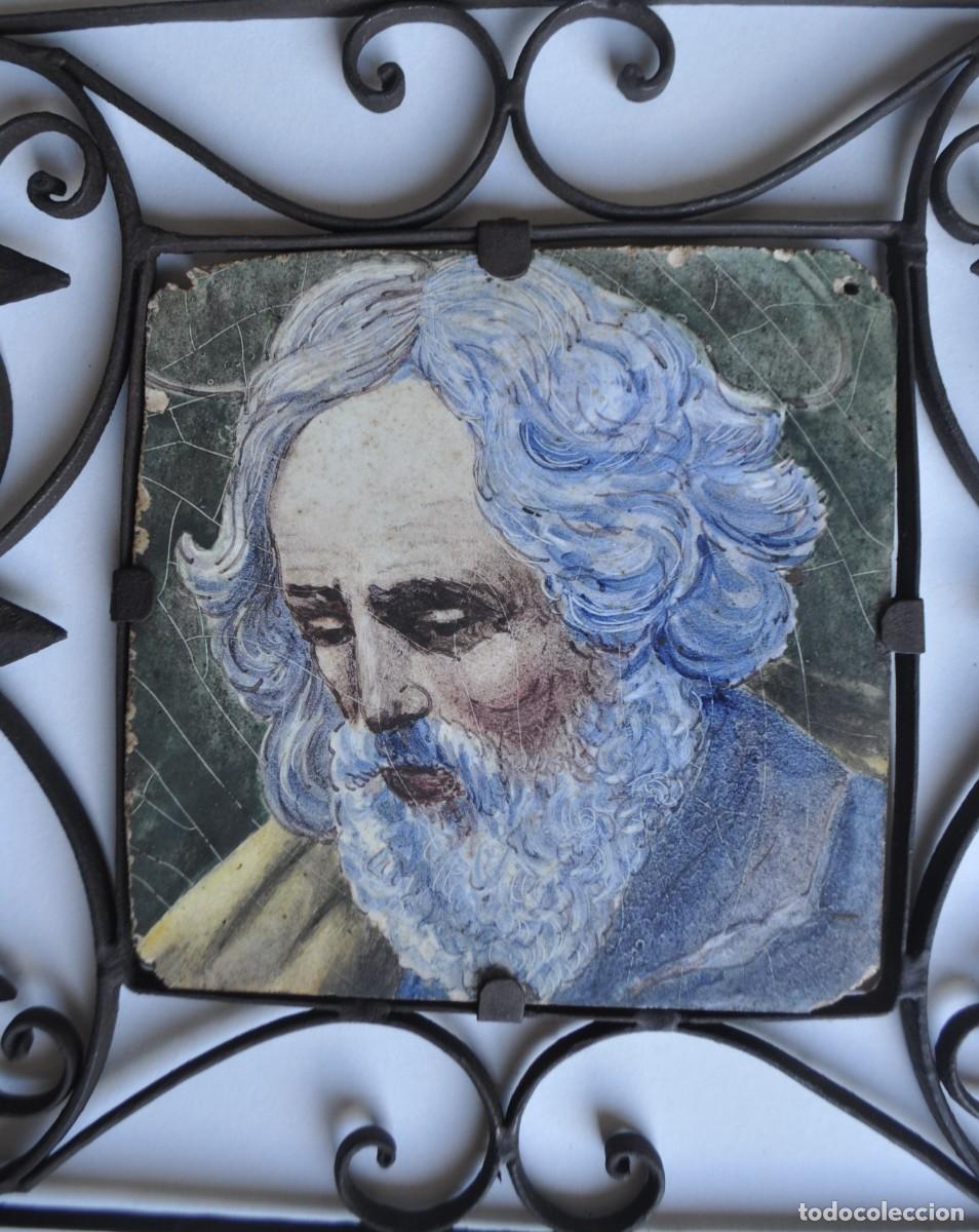 Antig&uuml;edades: COLGADOR FORJA CON AZULEJO. - Foto 3
