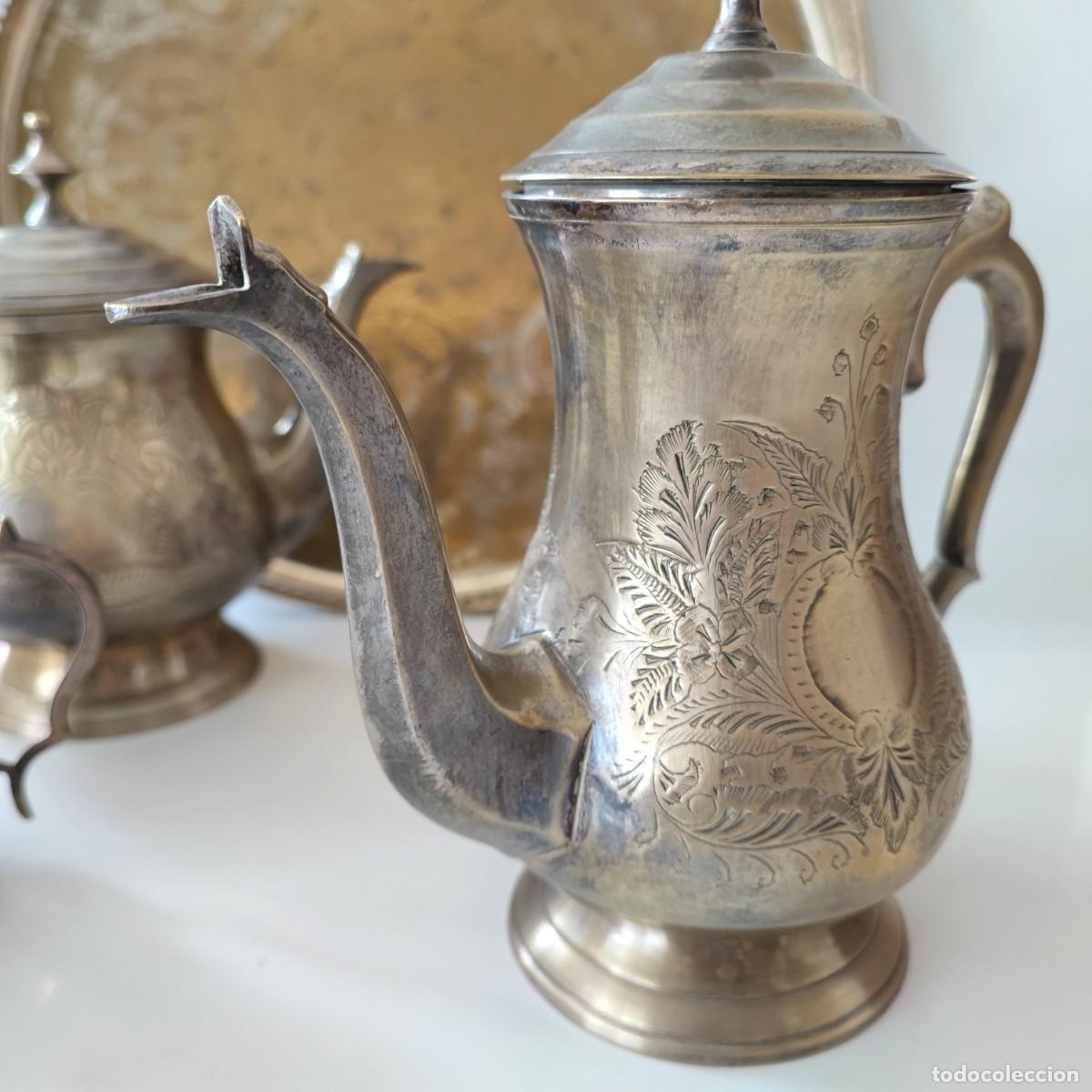 Antig&uuml;edades: Juego de t&eacute; de plata inglesa E.P.N.S - Foto 3
