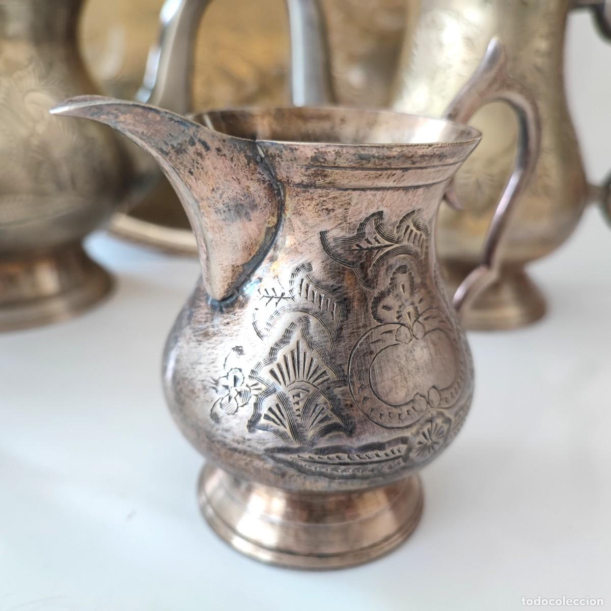 Antig&uuml;edades: Juego de t&eacute; de plata inglesa E.P.N.S - Foto 4