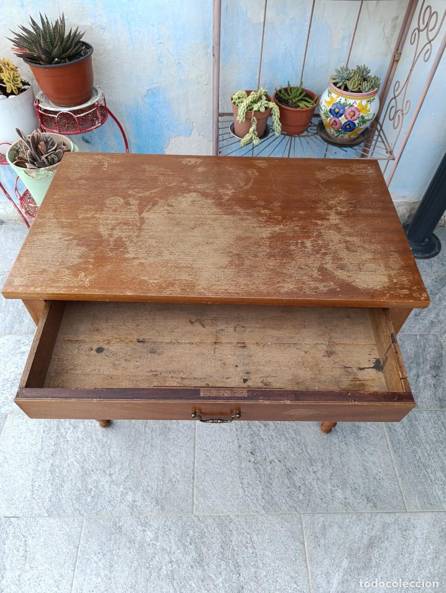 Antig&uuml;edades: Antigua mesa tocinera con 1 cajon largo. - Foto 3