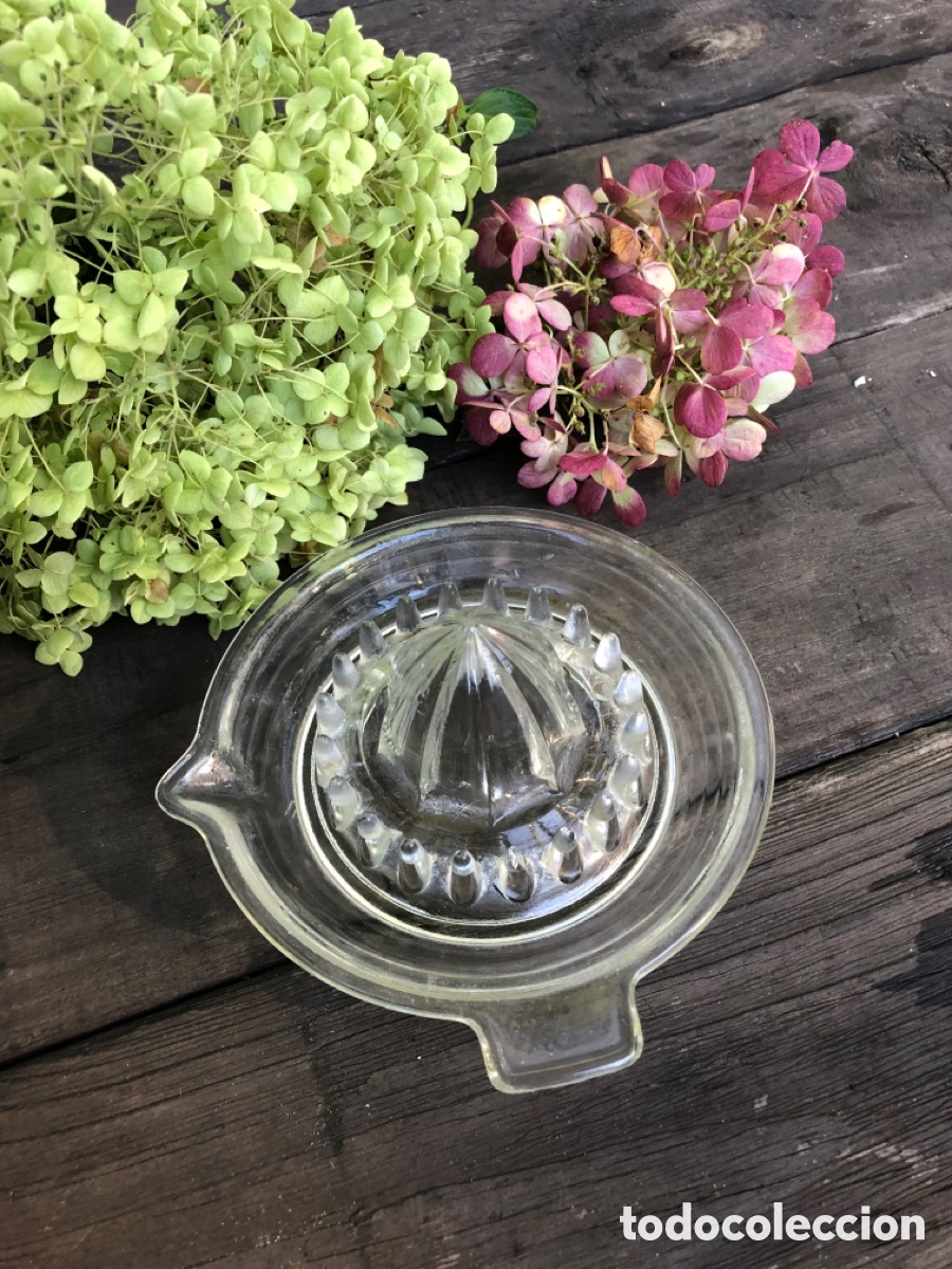 Antig&uuml;edades: ANTIGUO EXPRIMIDOR DE LIMONES DE CRISTAL. - Foto 3