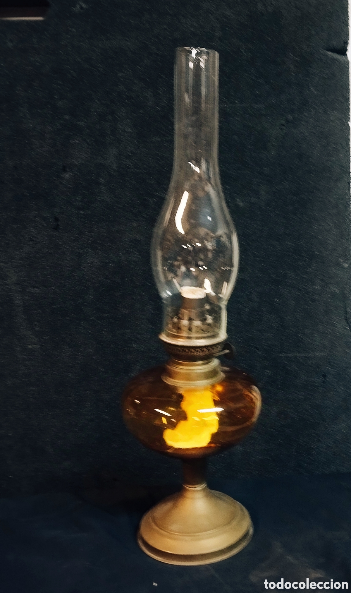 Antig&uuml;edades: Antiguo quinqu&eacute; de aceite - Foto 2