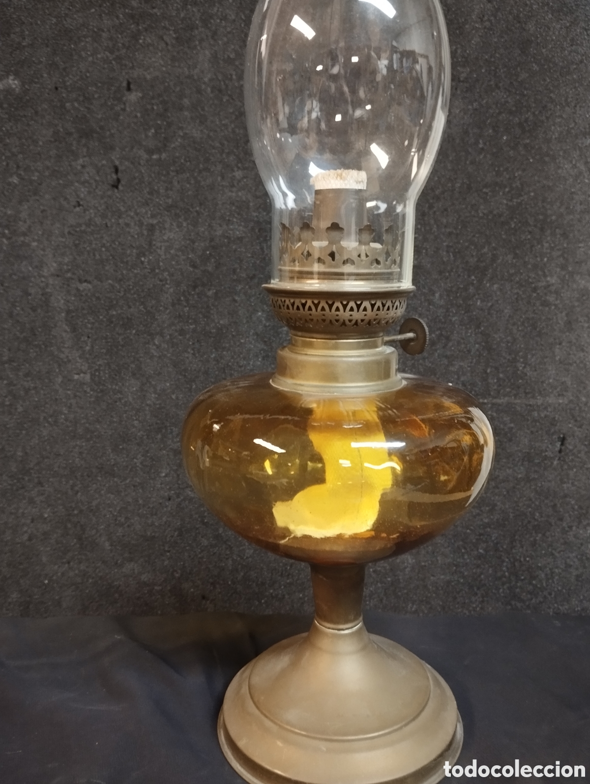 Antig&uuml;edades: Antiguo quinqu&eacute; de aceite - Foto 4