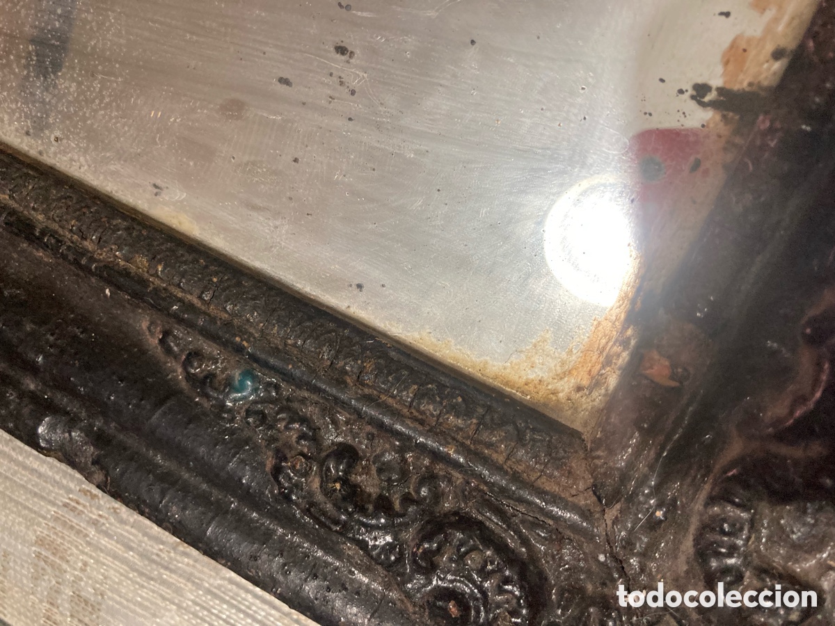 Antig&uuml;edades: Espejo de madera antiguo - Foto 7