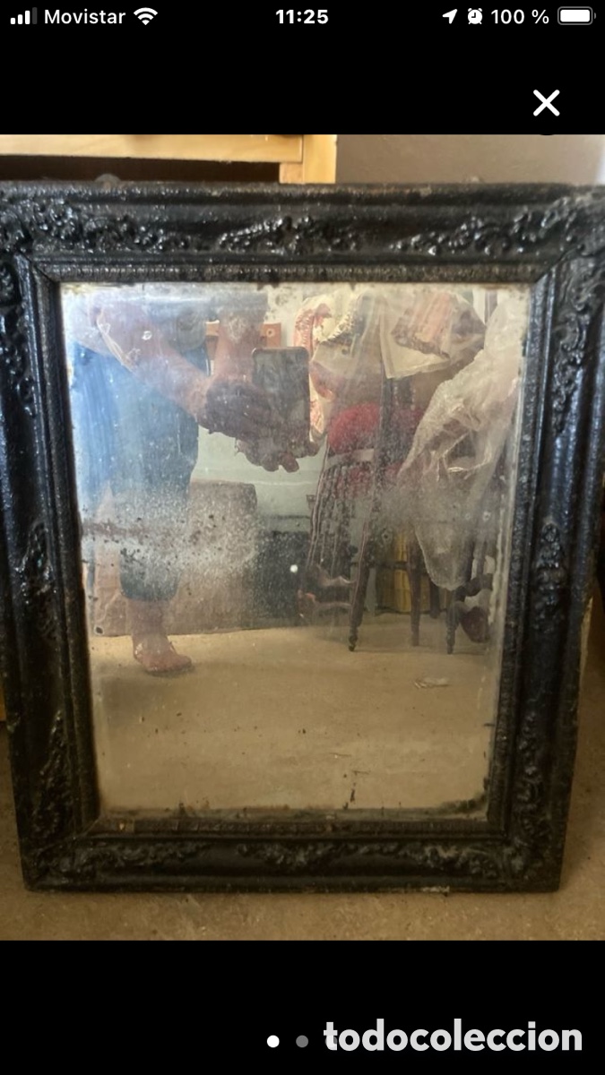 Antig&uuml;edades: Espejo de madera antiguo - Foto 1