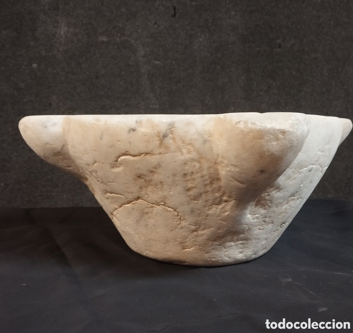 Antig&uuml;edades: Gran mortero de m&aacute;rmol - Foto 1