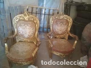 Antig&uuml;edades: Tresillo y butacas Luis XV - Foto 1