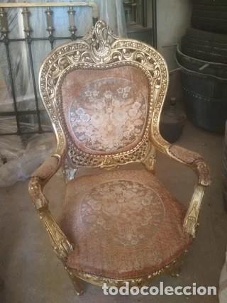 Antig&uuml;edades: Tresillo y butacas Luis XV - Foto 2