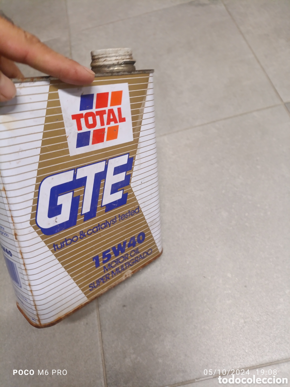 Antig&uuml;edades: Lata de aceite Total - Foto 4