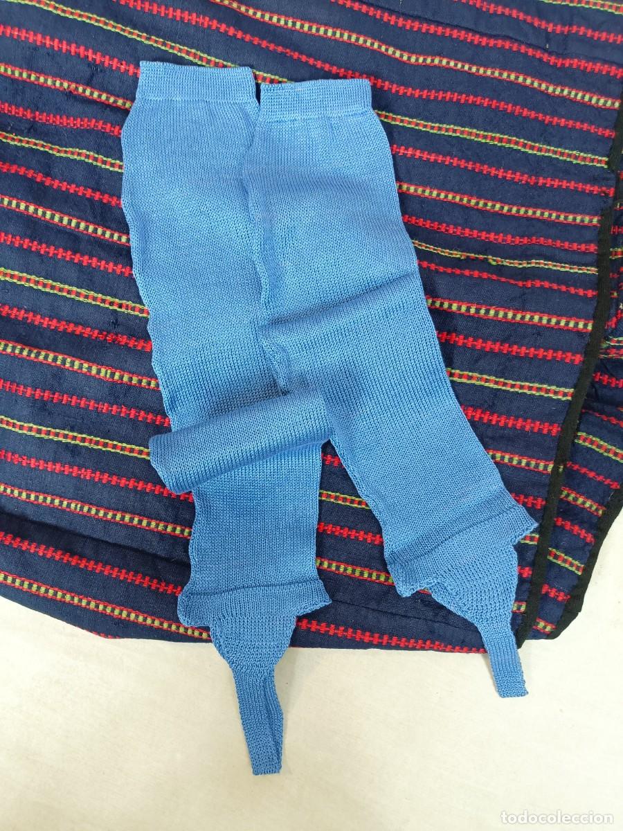Antig&uuml;edades: Medias de estribo azules, lisas - Foto 4
