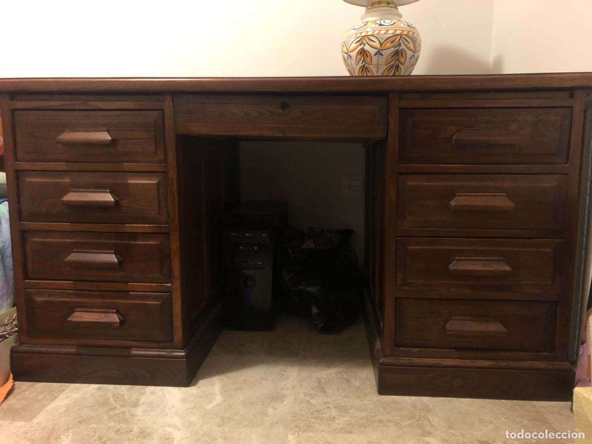 Antig&uuml;edades: Mesa escritorio de roble macizo - Foto 1