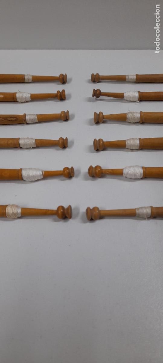 Antig&uuml;edades: BOLILLOS ANTIGUOS EN MADERA CON HILO - Foto 5