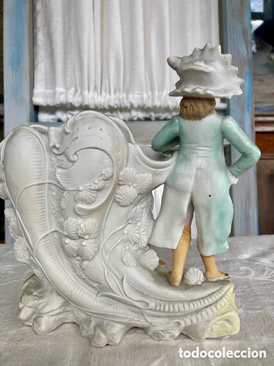 Antig&uuml;edades: ANTIGUA FIGURA GALANTE BISCUIT. - Foto 3