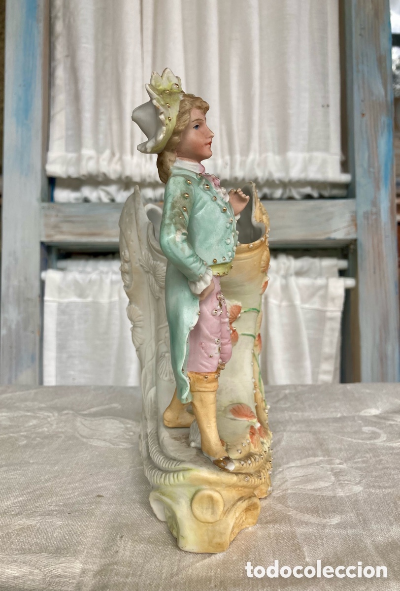 Antig&uuml;edades: ANTIGUA FIGURA GALANTE BISCUIT. - Foto 4
