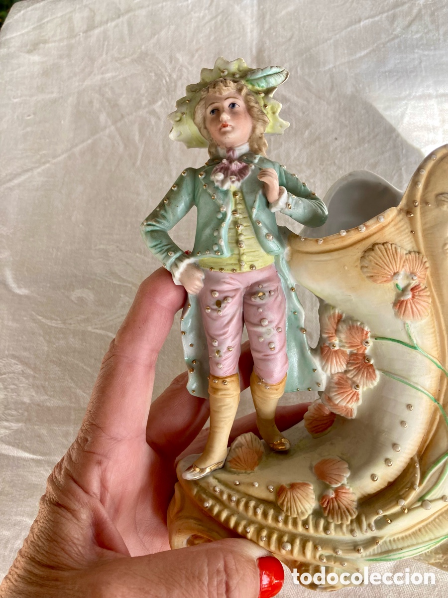 Antig&uuml;edades: ANTIGUA FIGURA GALANTE BISCUIT. - Foto 7