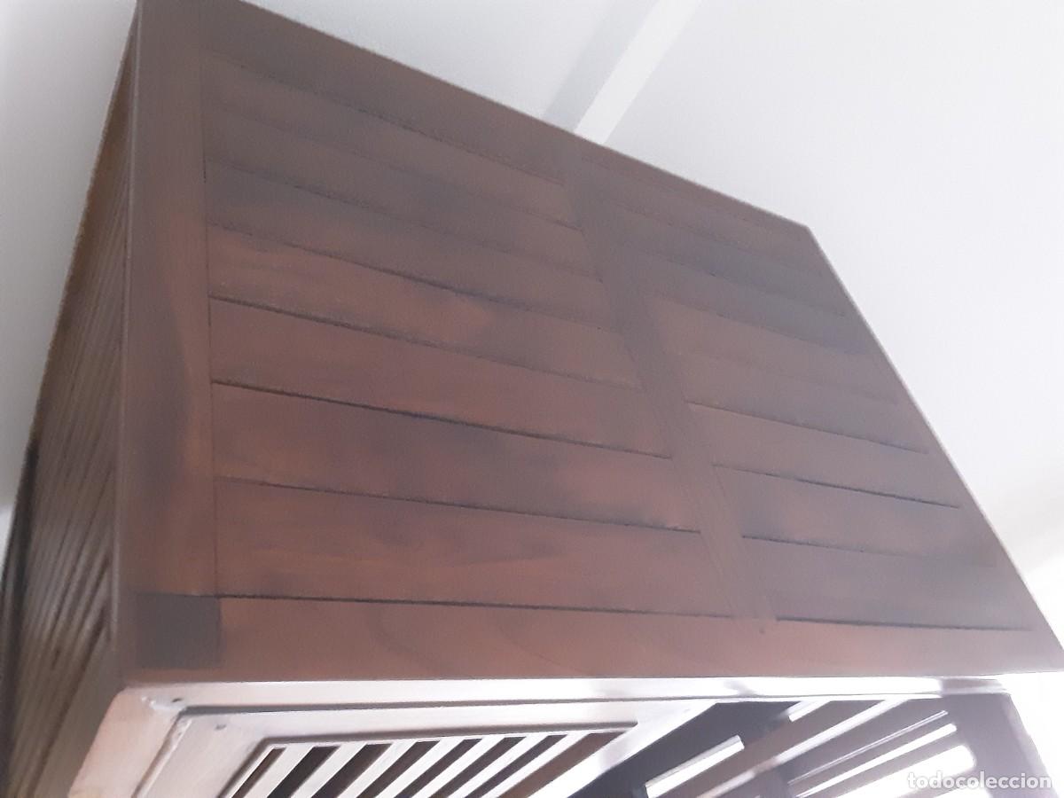 Antig&uuml;edades: Mueble tv madera teka alistonado - Foto 7