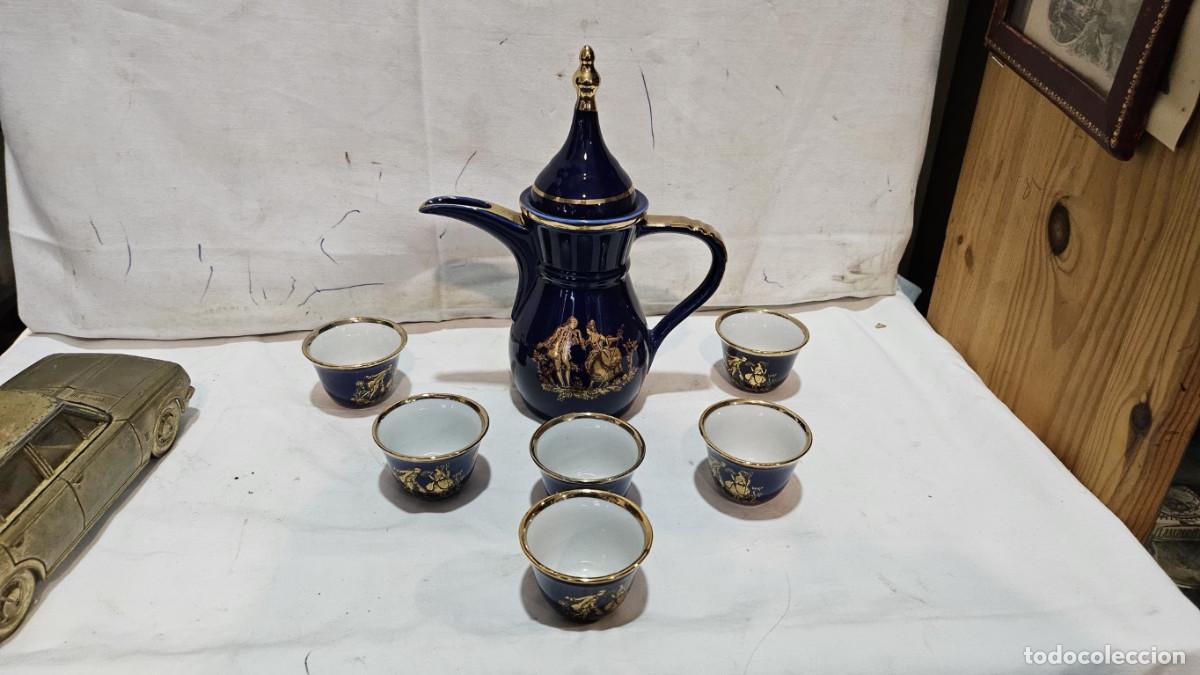 Antig&uuml;edades: tetera y vasos de porcelana - Foto 1
